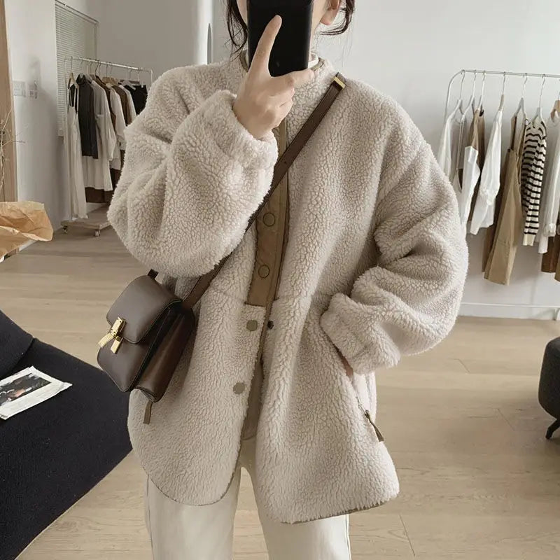 Women's Premium Teddy Jacket – Elegant Cozy Coat