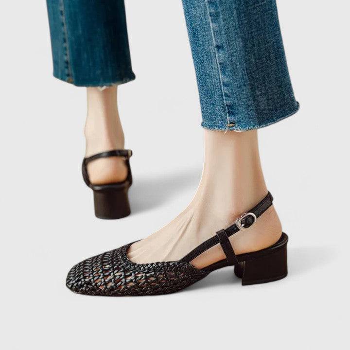 Emma & Rose Cape Town Daniela™ elegant sandals with sleek straps and a comfortable heel, perfect for stylish summer wear.