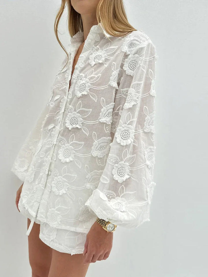 Odette | Chic Embroidered Co-ord Set for Women