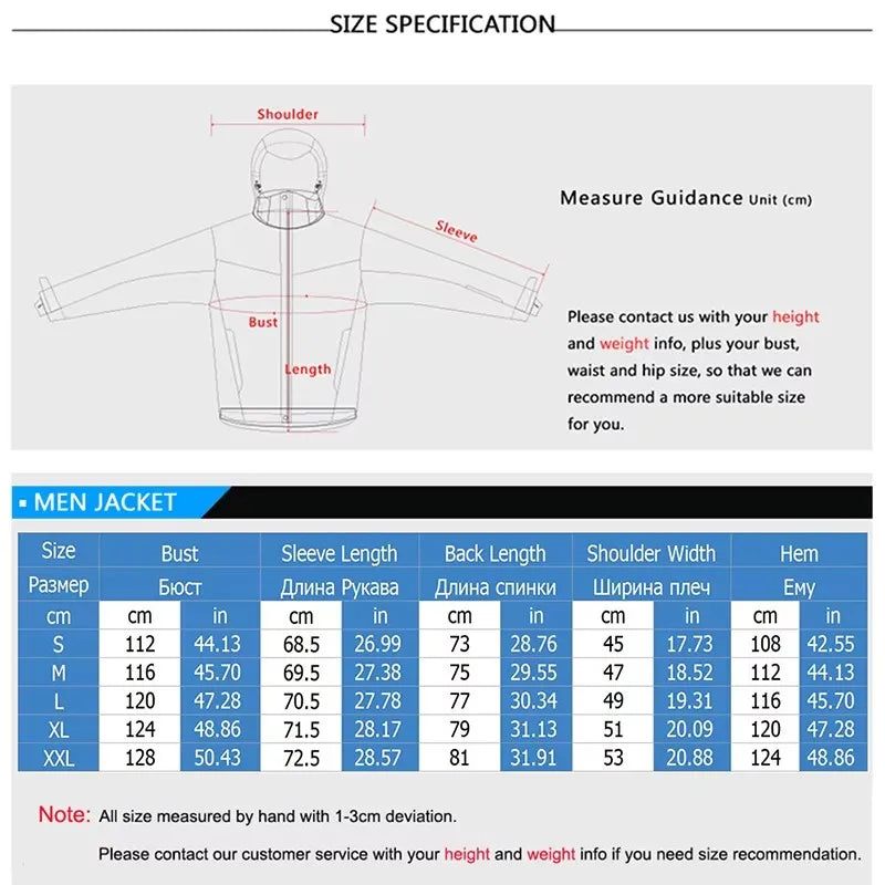 High-Performance Winter Ski Jacket for Men – Waterproof and Windproof Snowboarding Coat