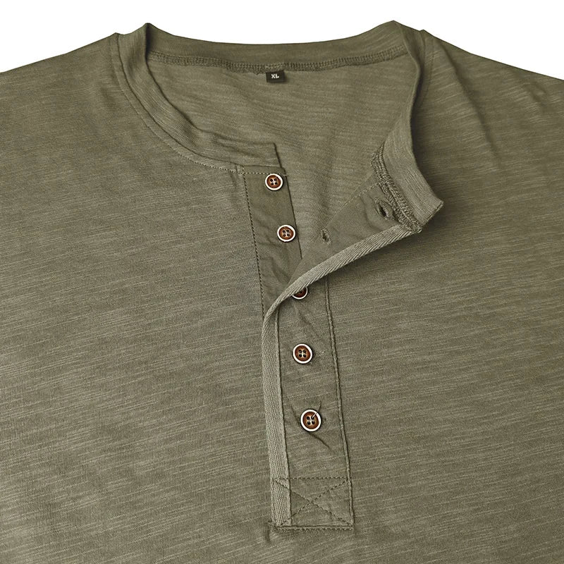 LAURENT MONACO | BUTTON-PLACKET T-SHIRT FOR MEN