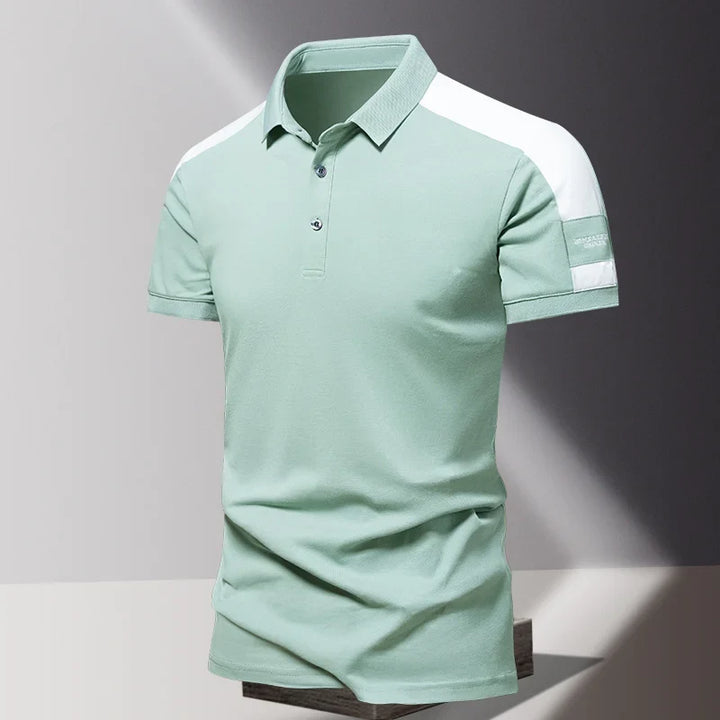 Geofredo Smooth Cotton Polo, view 9 - Elena Harper