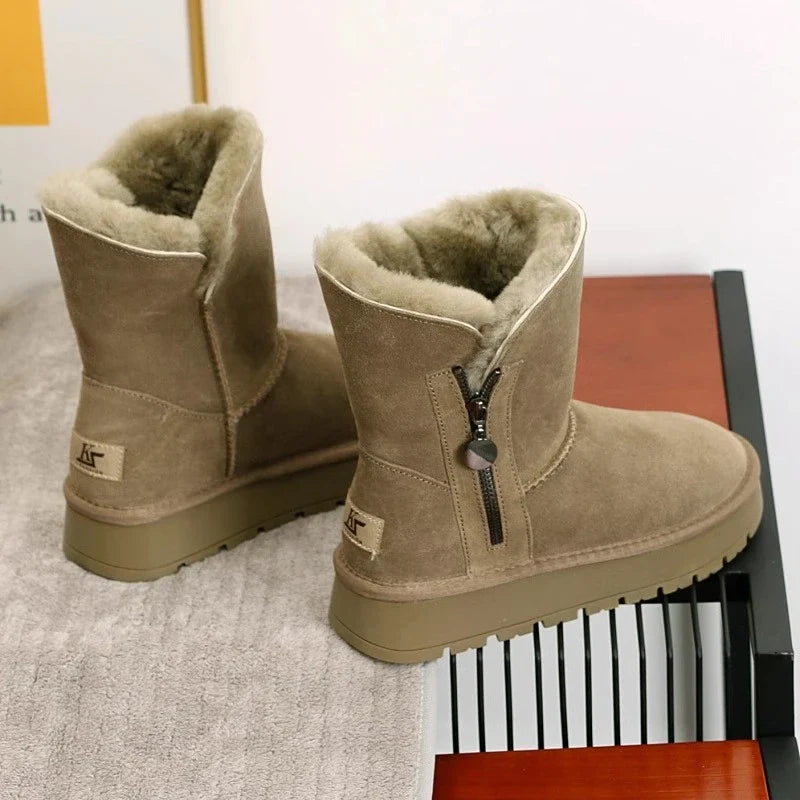 Women's Fleece Mid-Calf Snow Boots Clairvane, view 5 - Elena Harper