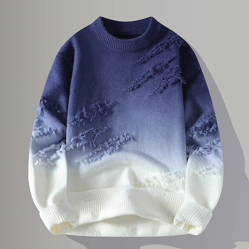 Jindrich - Long Sleeve Frayed Shadow Sweater