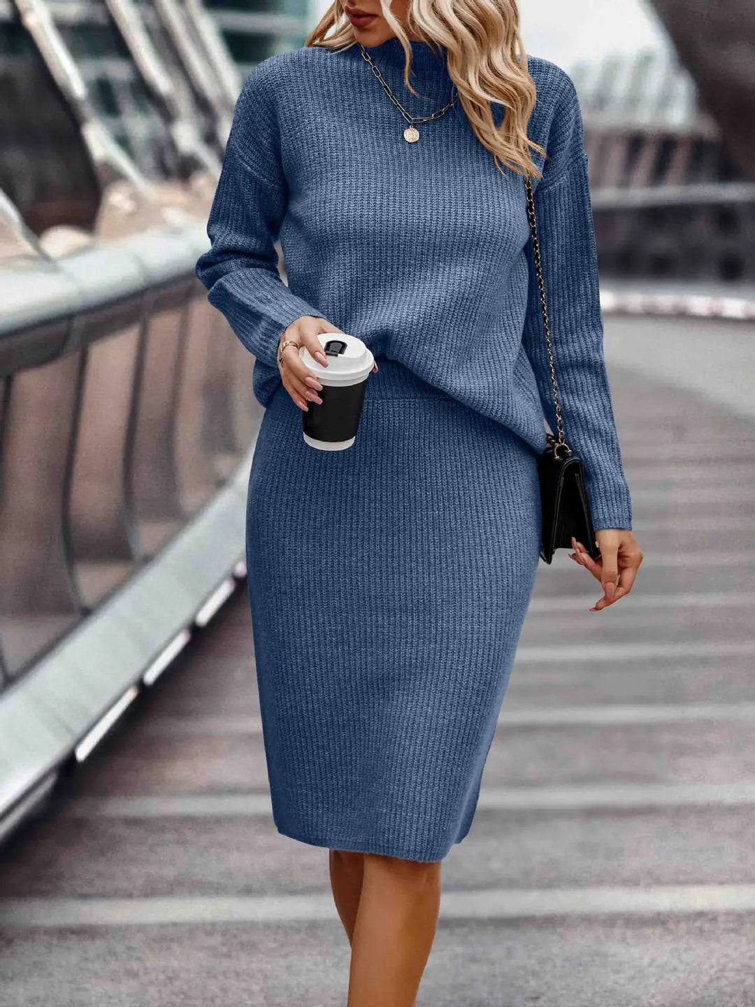 2-Piece Women's Set of Sweater and Skirt | EB
