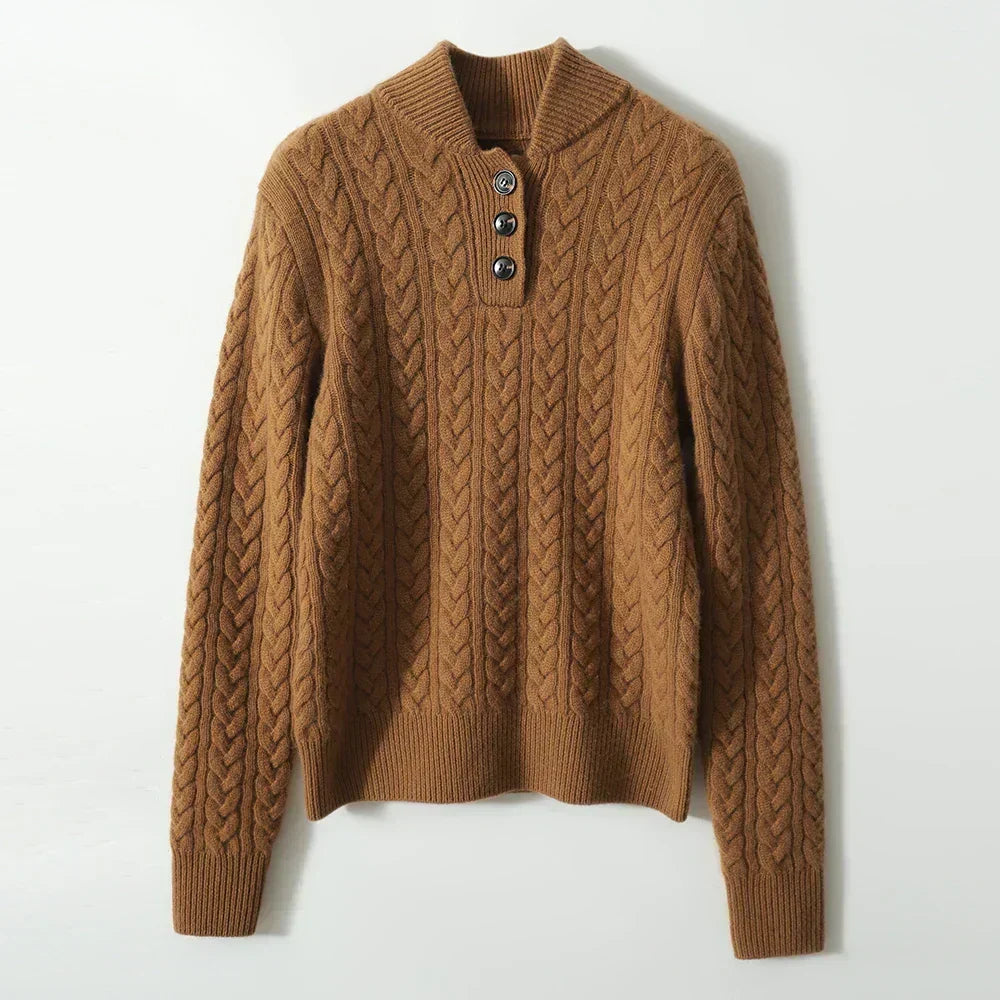 Arden Button-Up Sweater - Elena Harper