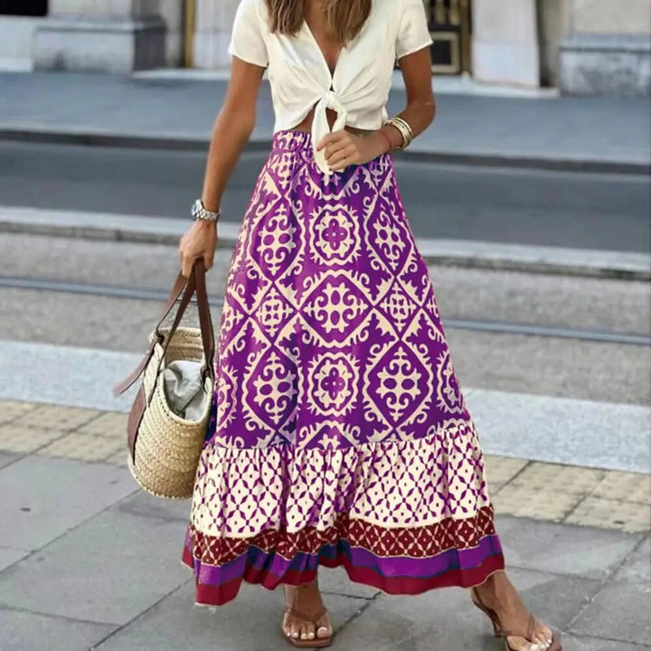 High-Waisted Summer Skirt for Women - Maxi