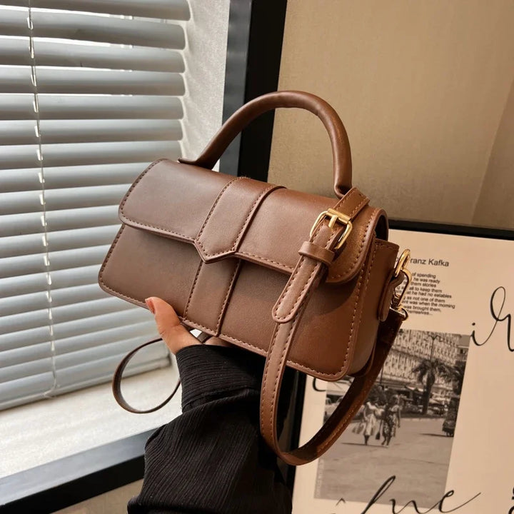 Vintage Leather Crossbody Bag for Women