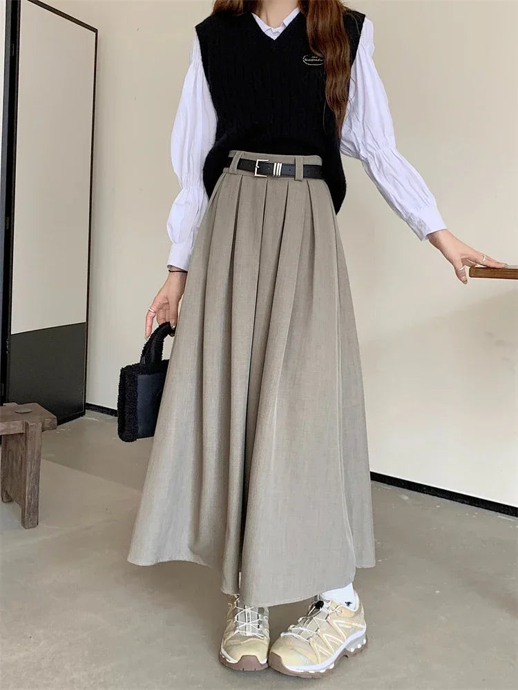 Lavender Flowing Graceful Skirt, view 4 - Elena Harper