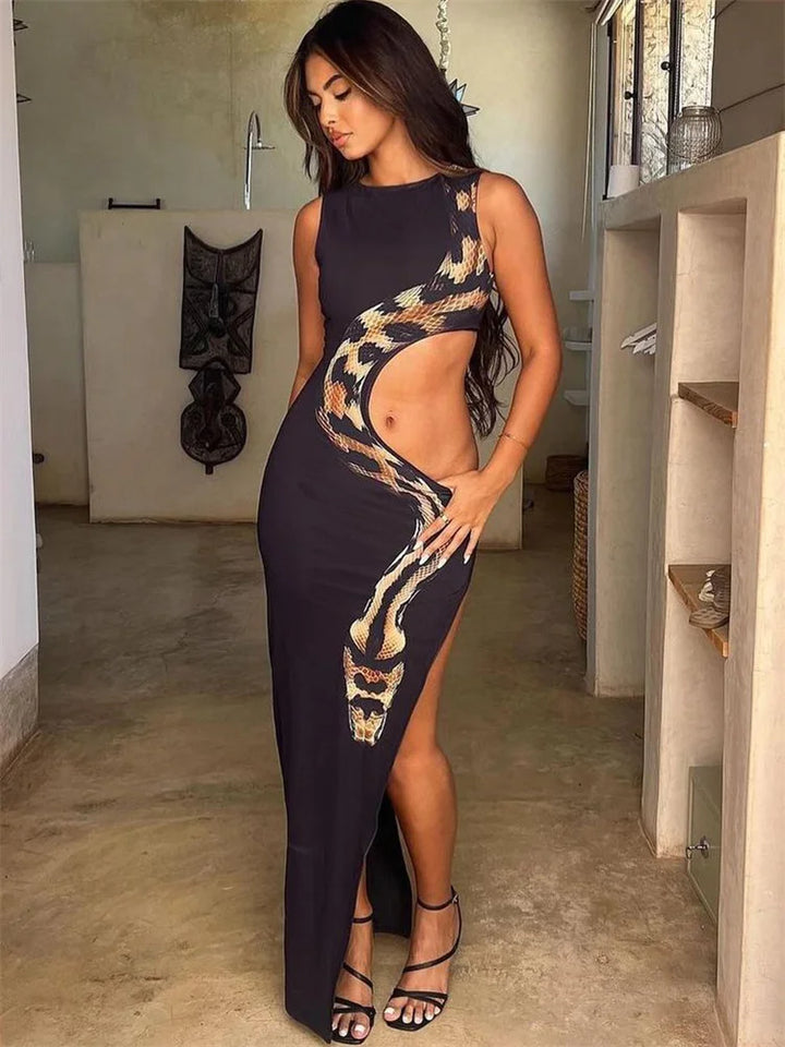 Python Print Maxi Dress Azaiza