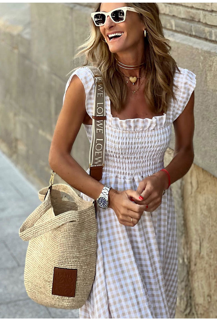 Emma & Rose Cape Town Lyra™ Bohemian casual dress for spring and summer, featuring a flowing design and boho style fabric.