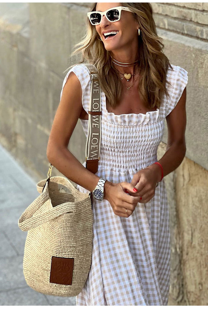 Emma & Rose Cape Town Lyra™ Bohemian casual dress for spring and summer, featuring a flowing design and boho style fabric.
