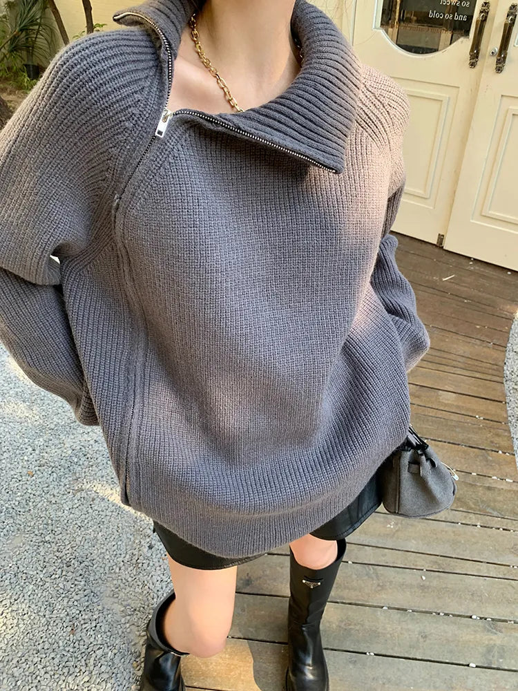 Women's Zip-up Sweater Vest Clara - Elena Harper