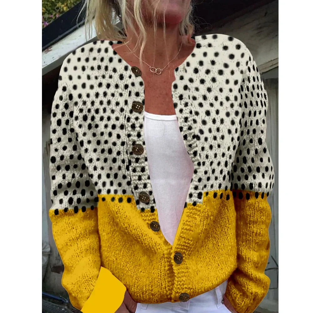 Polly | Chic cardigan with print