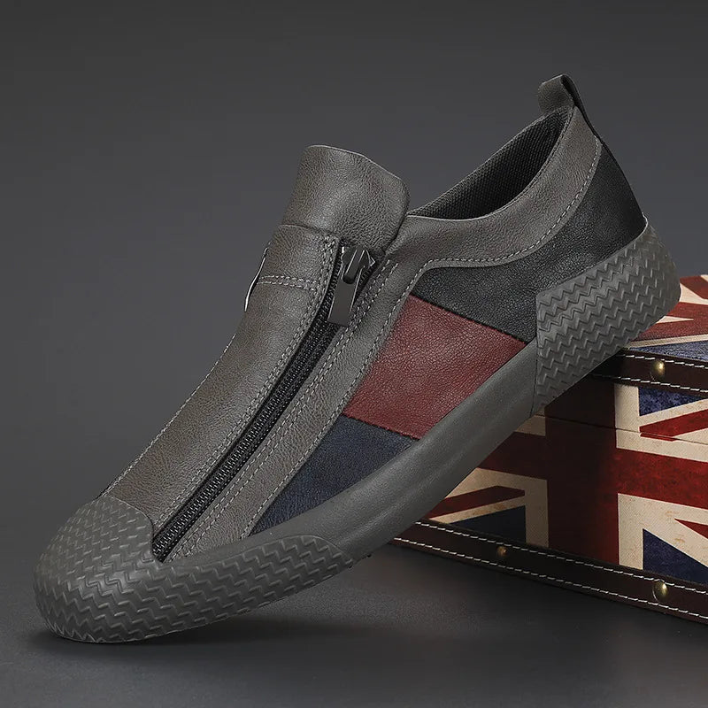 Men’s Panelled Zip-Front Trainers