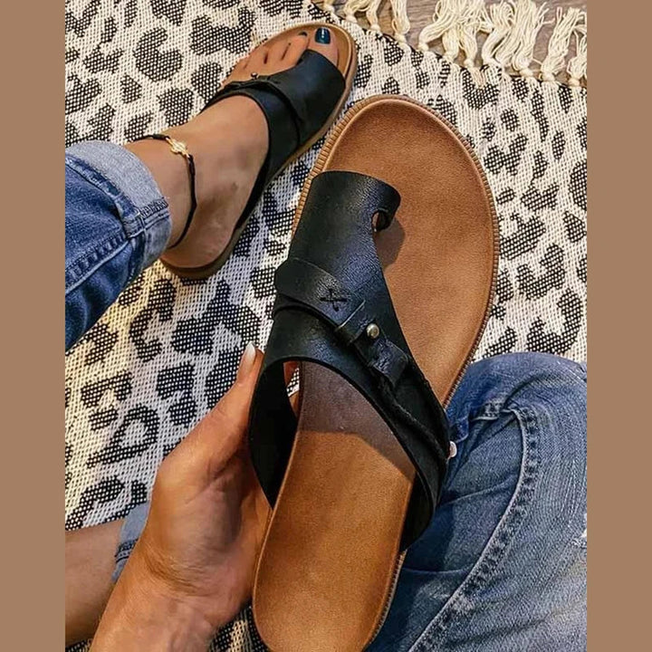 Artemisia Soft Leather Sandals, view 7 - Elena Harper
