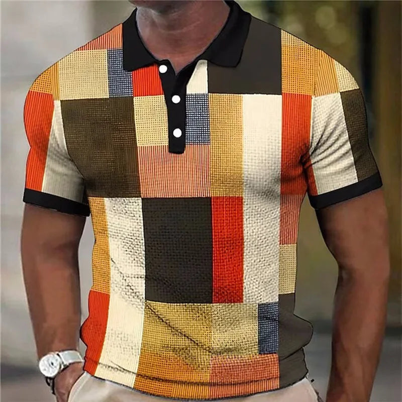 LAURENT MONACO | CHECKED POLO SHIRT FOR MEN