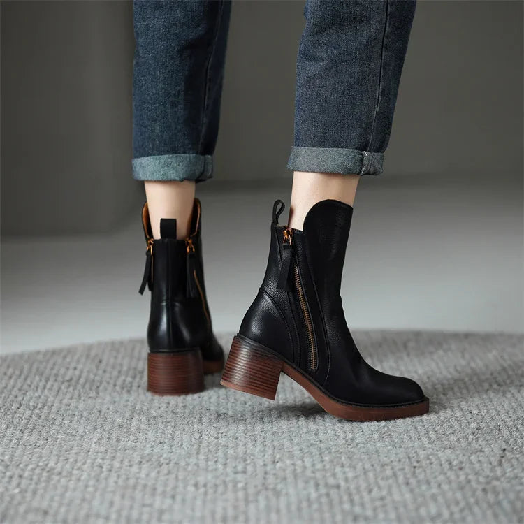 Klara – Leather Ankle Boots