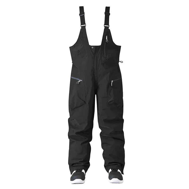 Adjustable Unisex Ski Pants Snow Pants with Suspenders and Zipper Closure, view 3 - Elena Harper