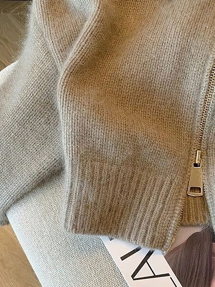 Sebastiana Plush Knit Jacket, view 4 - Elena Harper