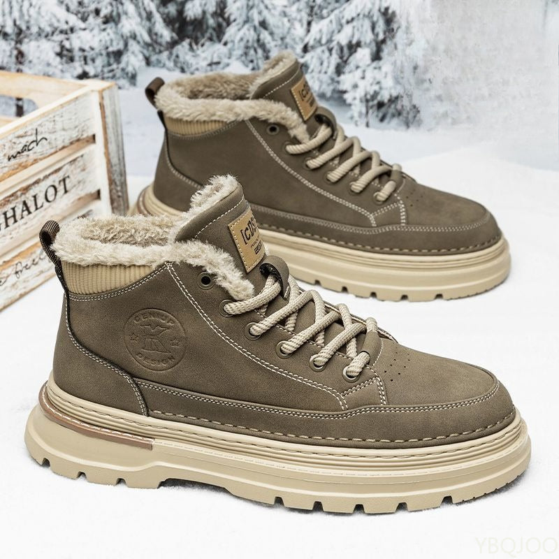 Warm Fleece-Lined Indoor Ankle Boots for Men Jorvik, view 2 - Elena Harper