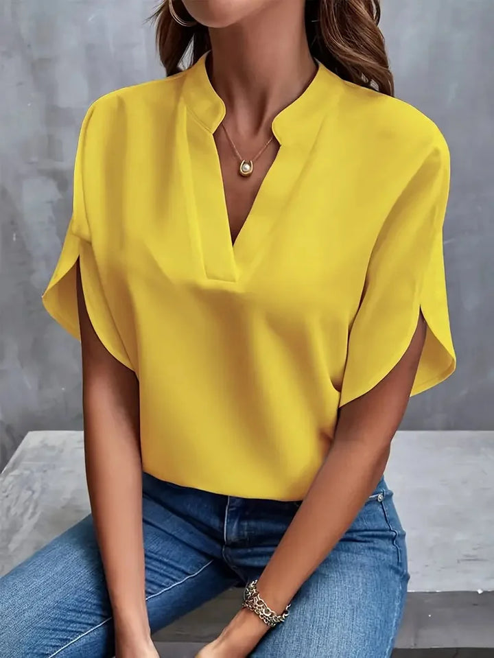 Bettina | Stylish V-Neck Flowing Blouse