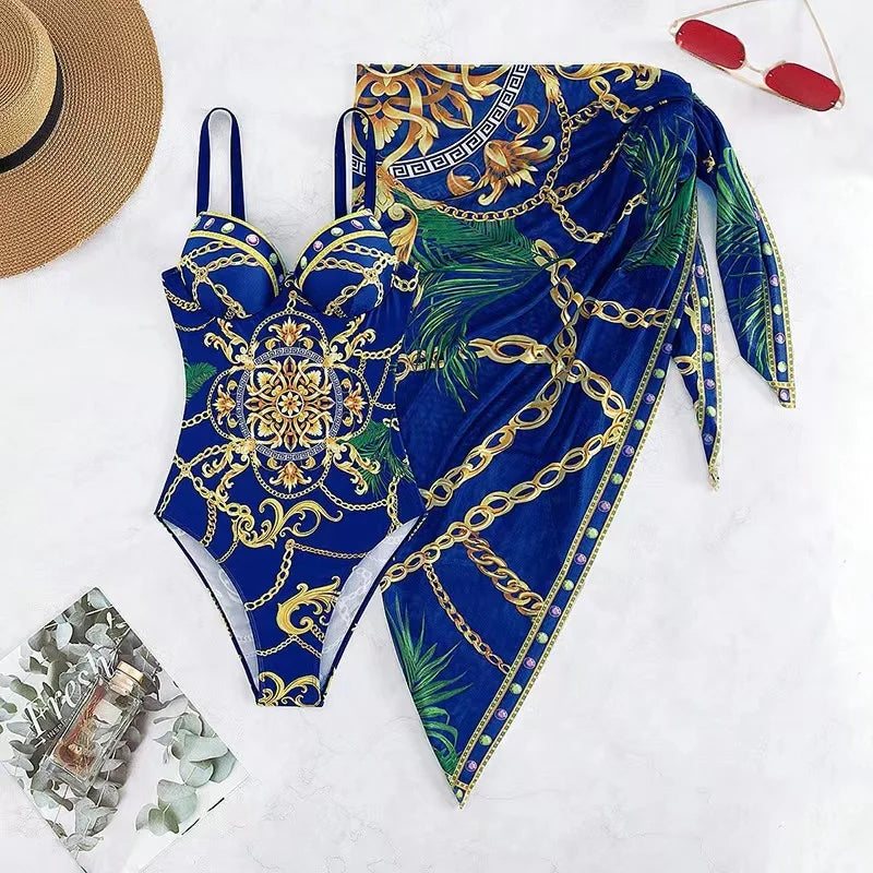 Women's Floral Push Up Bikini Swimsuit - Luxury Two Piece Swimwear
