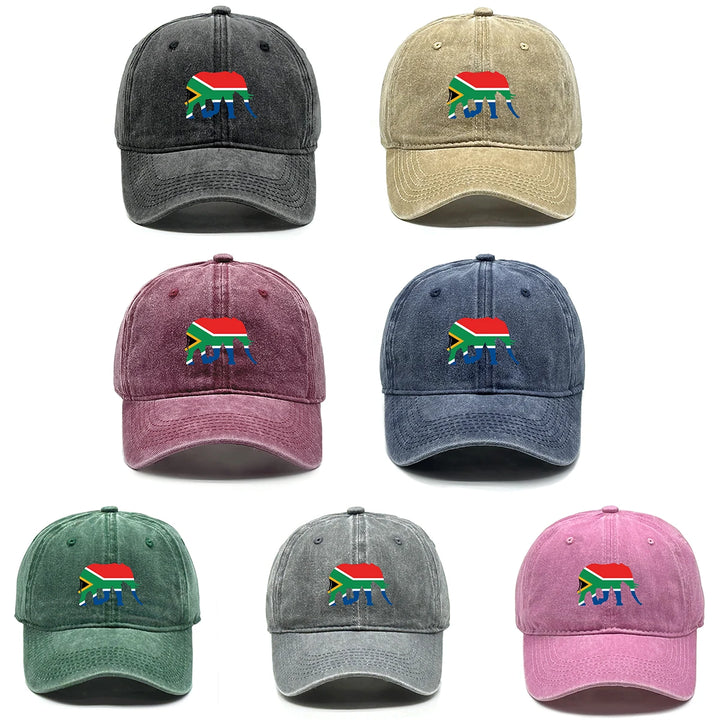 South Africa World Cup 2026 competition cap by Emma & Rose Cape Town featuring the official tournament logo and team colors.