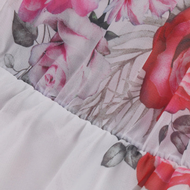 Women's Floral Off-Shoulder Ruffle Mini Dress