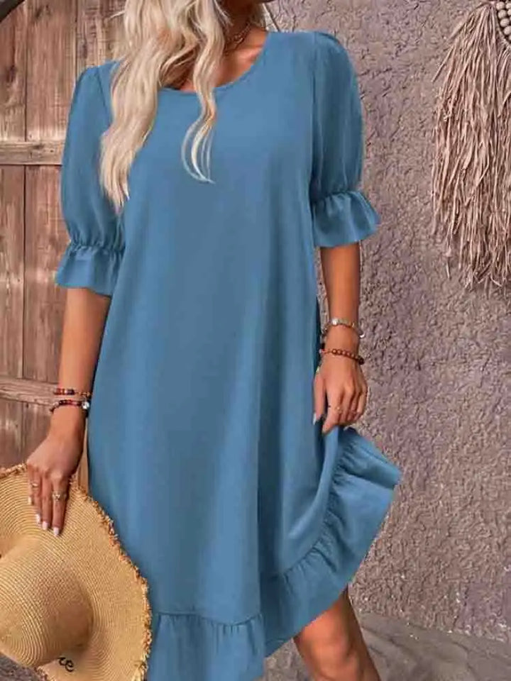 Sally Summer dress with ruffles, view 7 - Elena Harper