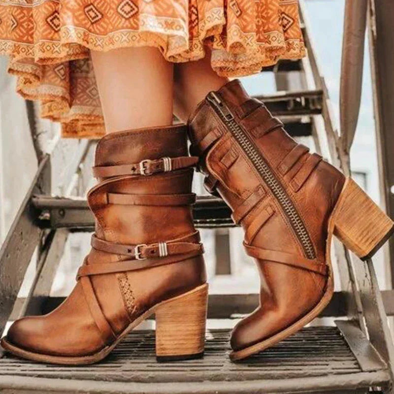Women's Retro Winter Boots - Warm, Stylish & Comfortable Footwear