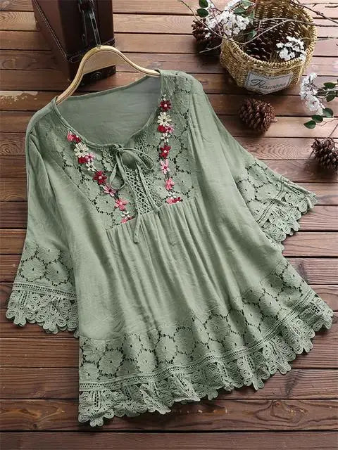 Lavinella Elegant Lace Blouse, view 6 - Elena Harper