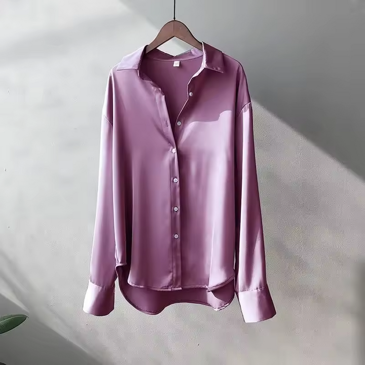 DENISE – THE ELEGANT SILKY BUTTON-UP SHIRT