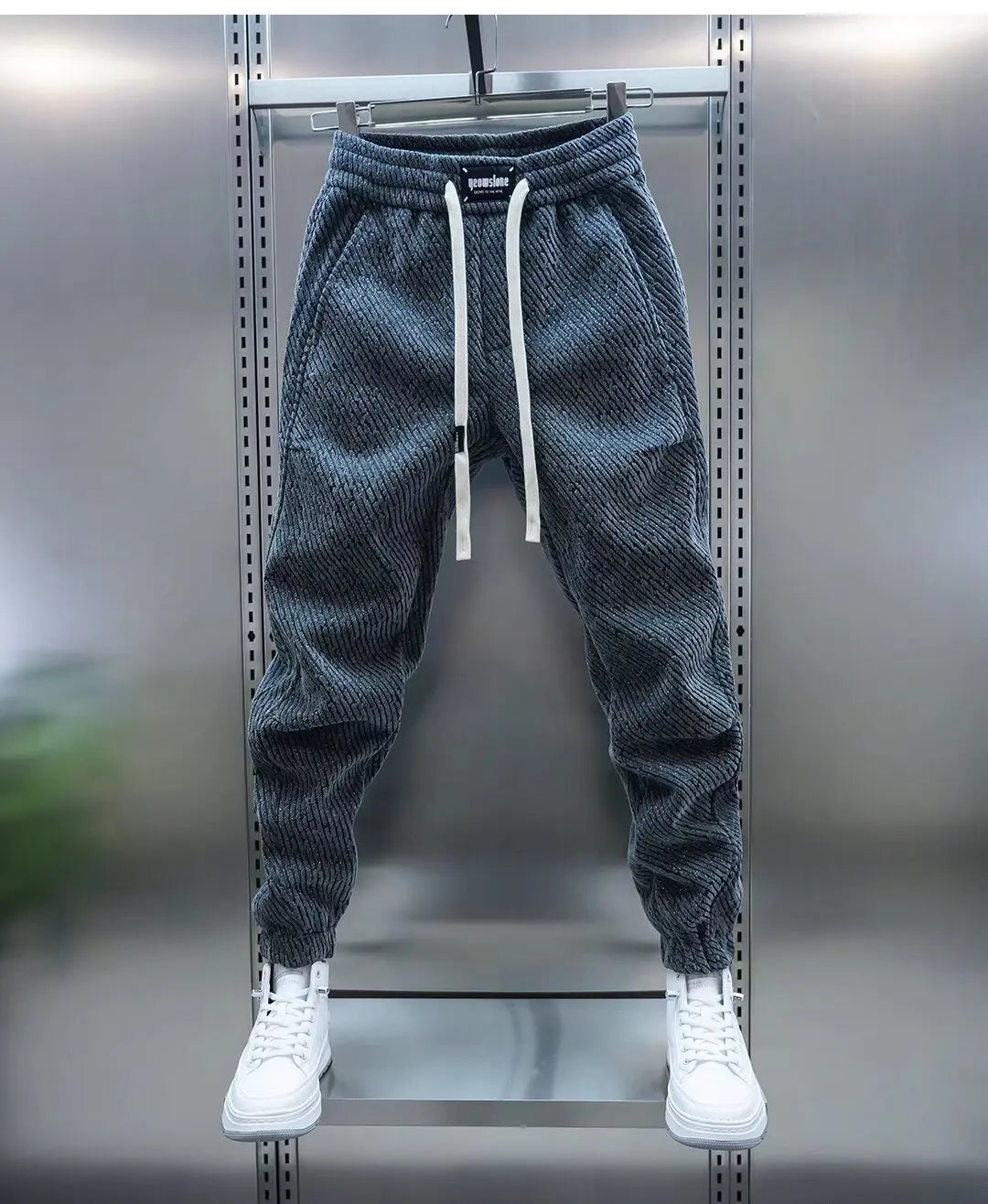 Jukka - Elastic Waist Trousers With Drawstring