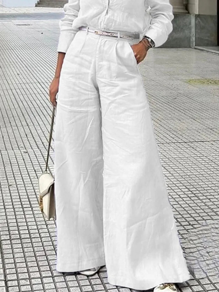 Lelia Elegant Linen Pants - Elena Harper