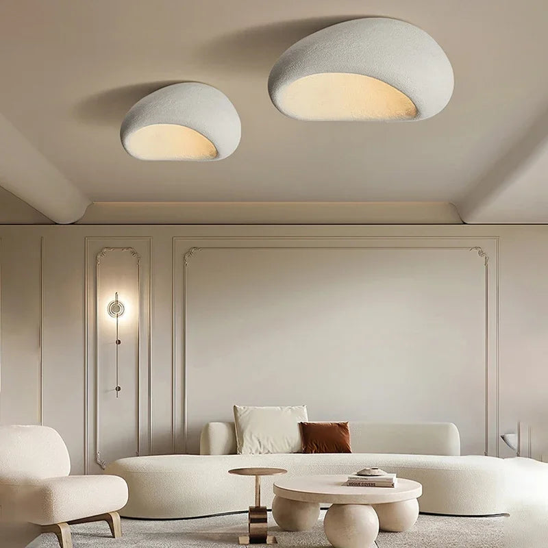 Wabi-Sabi Style LED Ceiling Lamp – Decorative Ceiling Light with Organic Shape