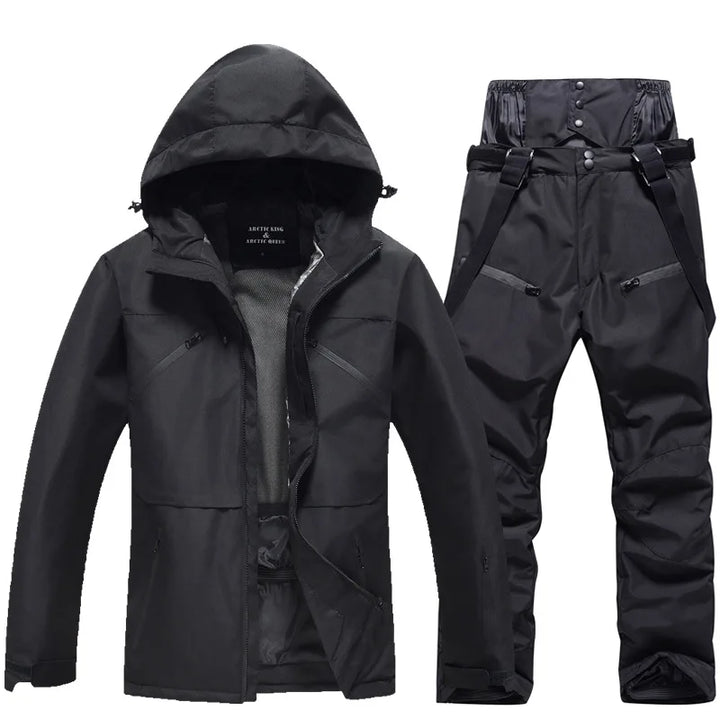 Unisex Insulated Winter Ski Suit – Breathable Jacket and Pants for Snowboarding