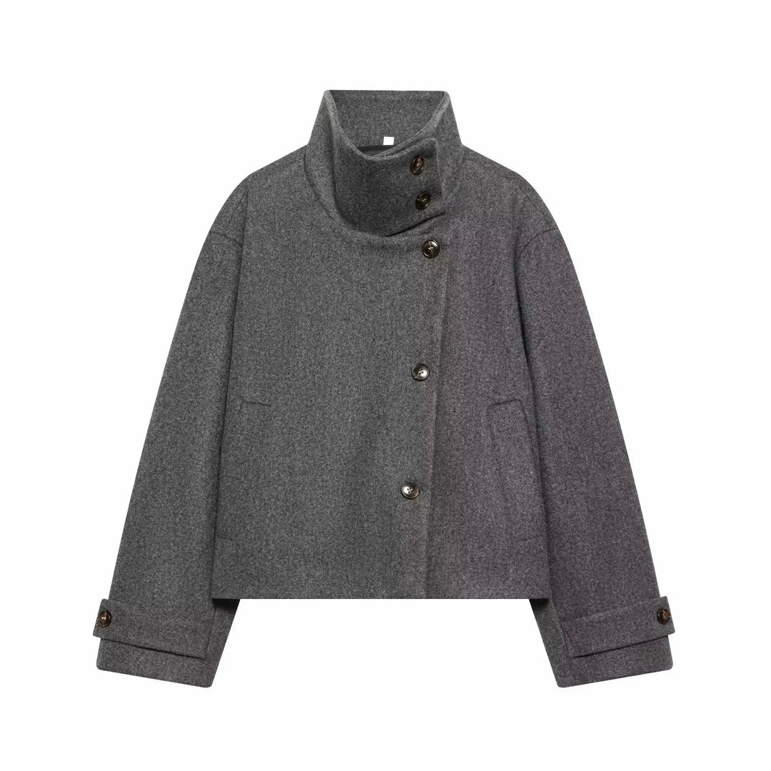 Women's Vintage Stand Collar Warm Coat – Rowena