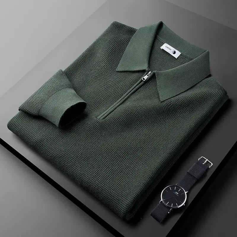 LAURENT MONACO | CLASSIC WAFFLE KNIT SWEATSHIRT FOR MEN