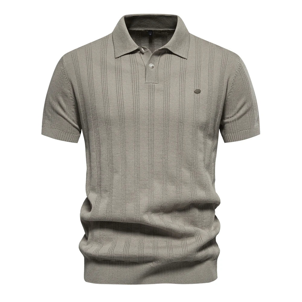 Diletta Refined Ribbed Polo, view 4 - Elena Harper