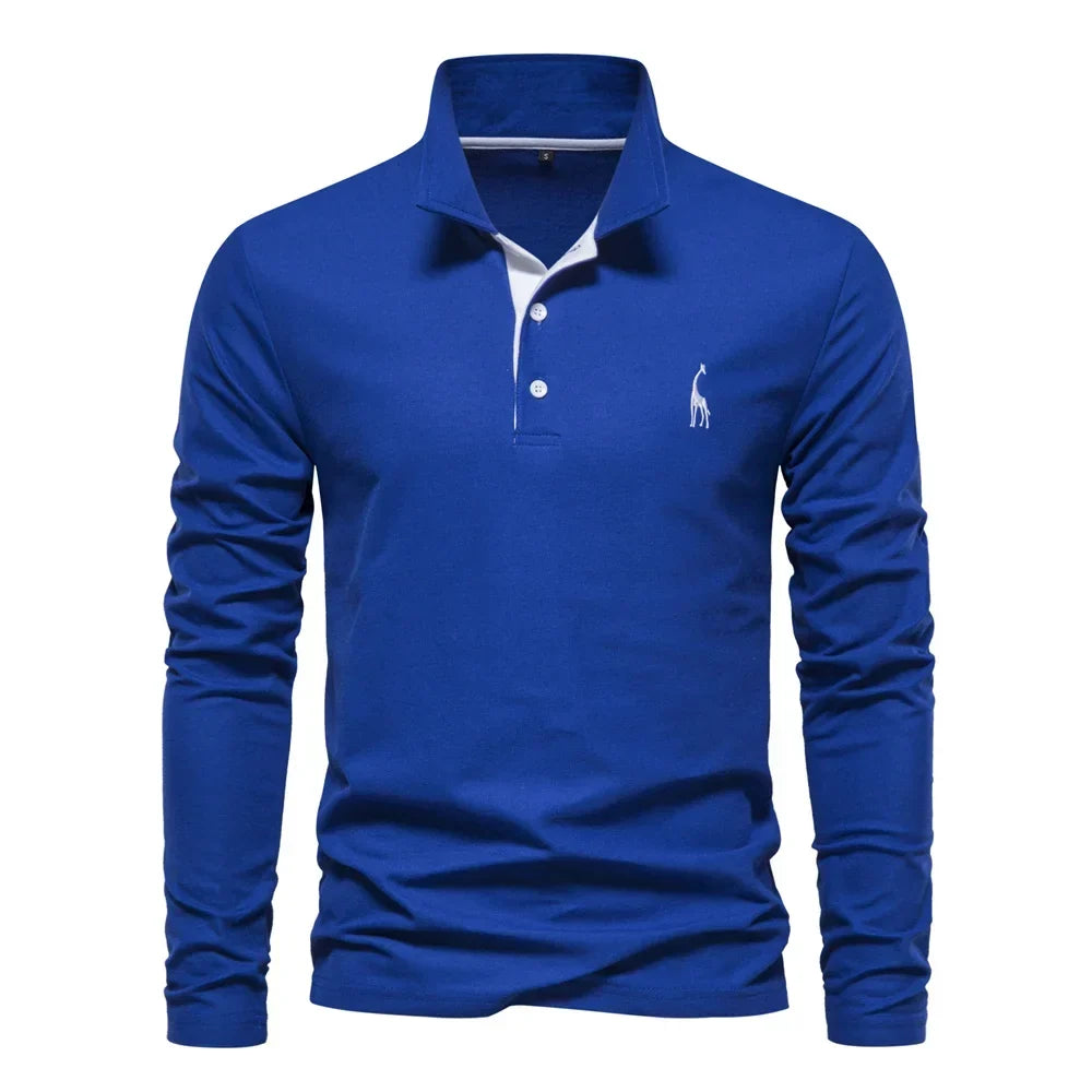 LAURENT MONACO | LONG-SLEEVED T-SHIRT WITH COLLAR FOR MEN