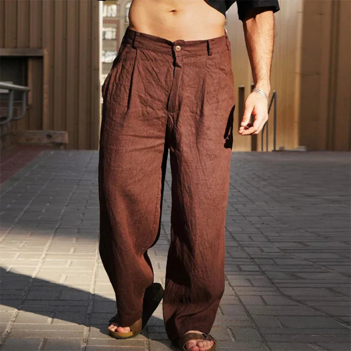 Alfonso Relaxed Linen Pants - Elena Harper