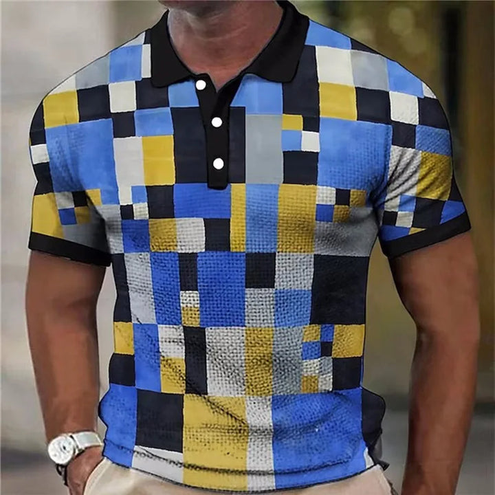 LAURENT MONACO | CHECKED POLO SHIRT FOR MEN