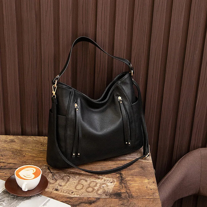 Luxury Leather-Look Women's Bag – High-End Elegant Style for Everyday