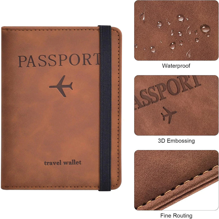 Travel Passport Holder in PU with Card Storage