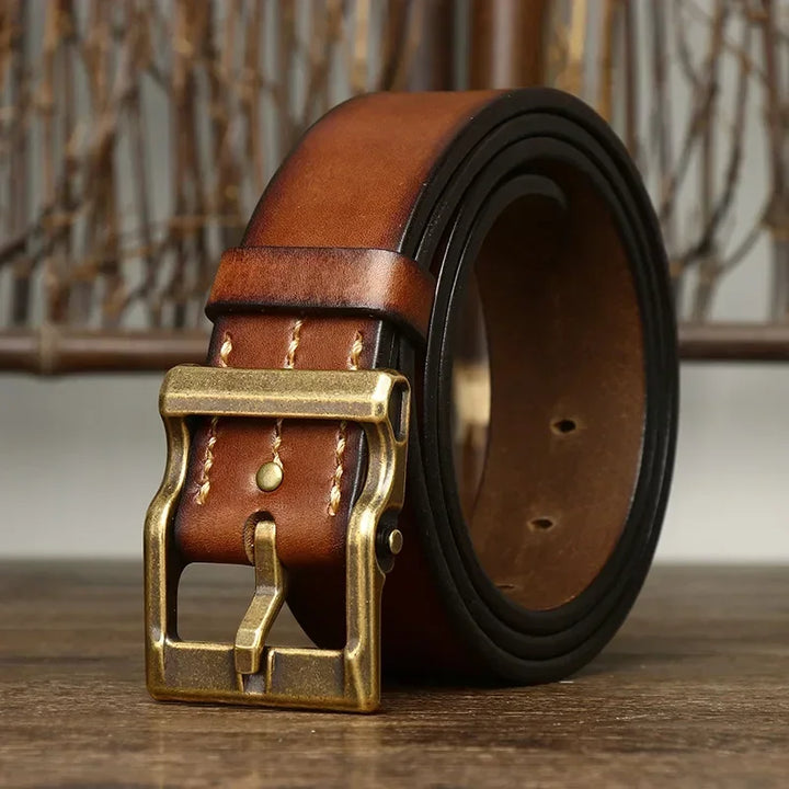 Heritage Leather Belt for Men - Elena Harper