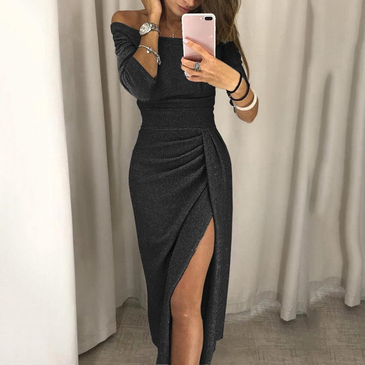 Chic Dress Slim Fit Timeless Appearance Perfect for Formal Events, view 3 - Elena Harper