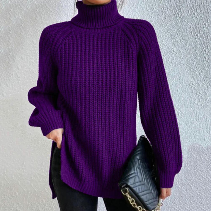 Trendy Knitted Turtleneck Sweater for Women