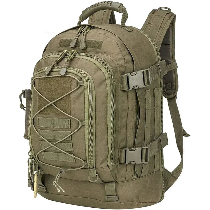 MILPRO Tactical Backpack 60L Waterproof nylon, molle system, heavy-duty outdoor backpack for hiking and survival, view 8 - Elena Harper