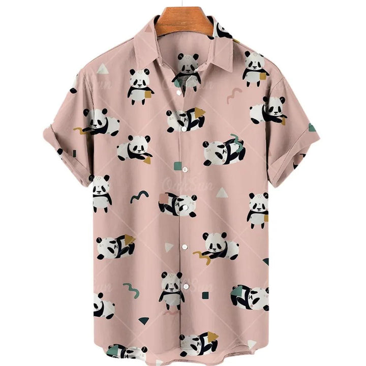 Men's Shirt Duck Print High-Quality Polyester Perfect for Summer Outings - Elena Harper